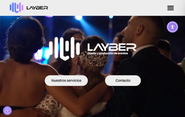 Captura de la web laybereventos.es